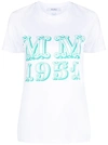 Max Mara Mincio Logo Printed Jersey T-shirt In White