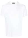 Tom Ford Placed Rib Slim-fit Lyocell And Cotton-blend T-shirt In White