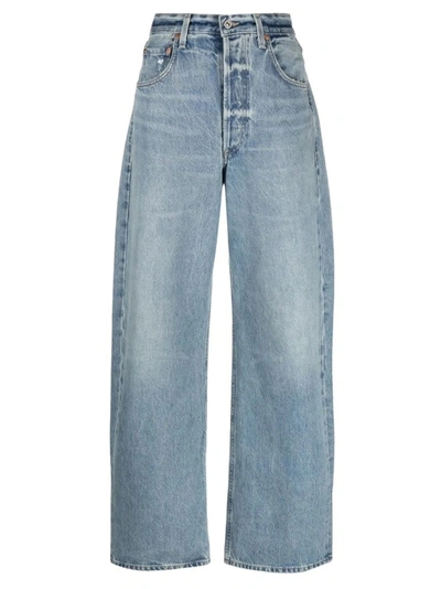 Citizens Of Humanity Ayla Baggy Cuffed Crop Jeans In Blue