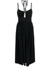Ulla Johnson Emmaline Halter Neck Cutout Midi Dress In Black