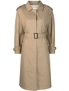 Max Mara Beige The Cube Belted Trench Coat In Neutrals