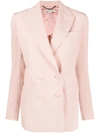 Stella Mccartney Peak-lapels Double-breasted Blazer In Pink