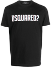 Dsquared2 Mens Black Brand-print Crewneck Regular-fit Cotton-jersey T-shirt In Black