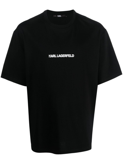 Karl Lagerfeld Ikonik 2.0 T-shirt Aus Bio-baumwolle In Black