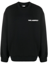 Karl Lagerfeld Ikonik 2.0 Sweatshirt Mit Logo-print In Black