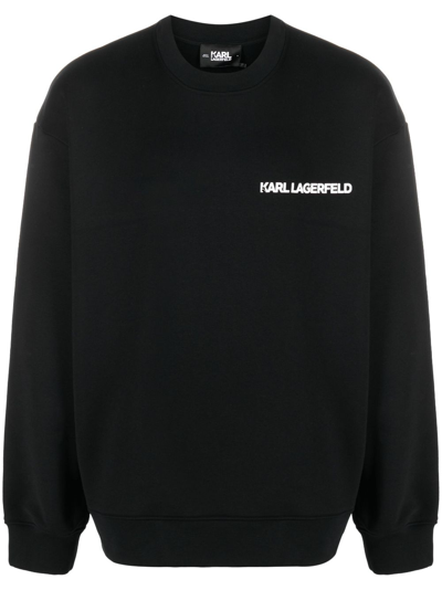 Karl Lagerfeld Ikonik 2.0 Sweatshirt Mit Logo-print In Black