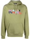 KARL LAGERFELD LOGO PRINT HOODIE