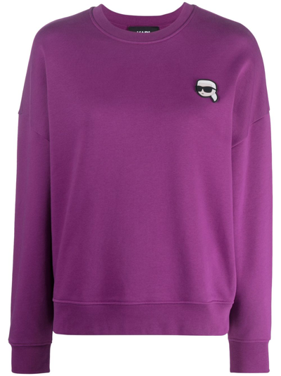 Karl Lagerfeld Ikonik 2.0 Sweatshirt In Purple