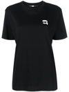 Karl Lagerfeld Ikonik 2.0 Organic-cotton T-shirt In Black