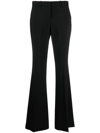 Theory Flared Knitted Trousers In Schwarz
