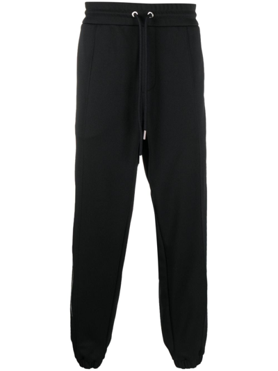 Moncler Side-stripe Track Pants In Black