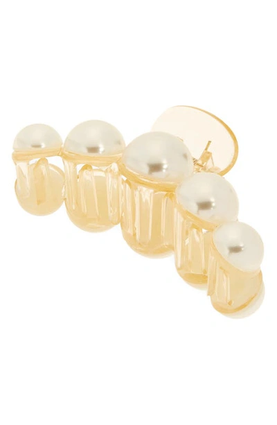 Petit Moments Flounder Imitation Pearl Claw Clip In Gold
