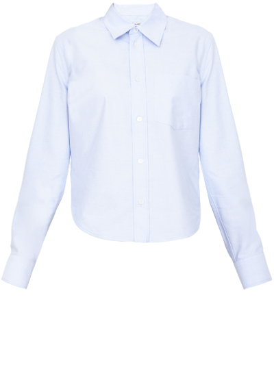 Bottega Veneta Light-blue Cotton Shirt In Celeste