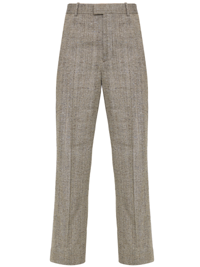 Bottega Veneta Viscose And Silk Flared Pants In Brown