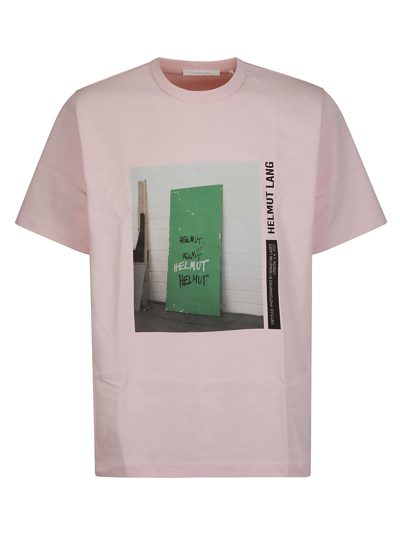 Helmut Lang Oversized Short Sleeve Photo Graphic Tee In Pink