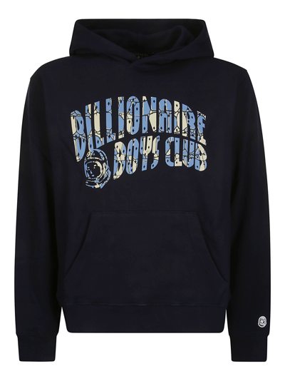 Billionaire Boys Club Gator Arch Hooded Cotton Sweatshirt In Navy