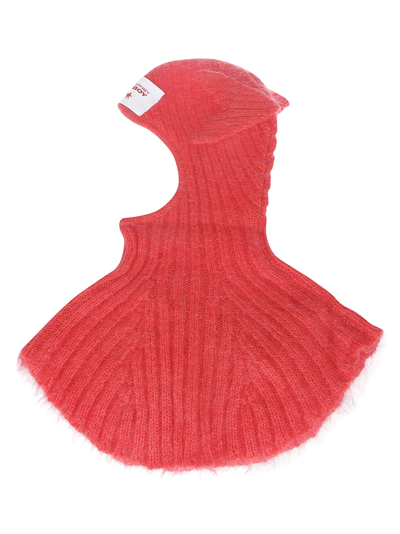 Charles Jeffrey Loverboy Chunky Ears Knit Baclava In Red