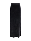 Balenciaga Velvet Maxi Skirt In Black