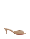 Christian Louboutin Me Dolly Red Sole Mule Sandals In Nude/lin Nude