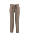Kiton Soft Virgin Wool Brown Trousers In Brown