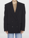 Stella Mccartney Stella Mc Cartney Oversized Double Breasted Blazer In Black