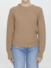 Stella Mccartney Knot-detail Knitted Jumper In Beige