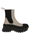Stella Mccartney Dual-tone Trace Ankle Boots In Neutral