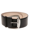Alexander Mcqueen Geometric Buckle Belt In Black