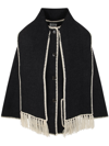 Totême Toteme Embroidered Scarf Jacket In Dark Grey Melange