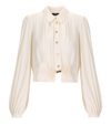 ELISABETTA FRANCHI CROPPED SHIRT WITH BOW
