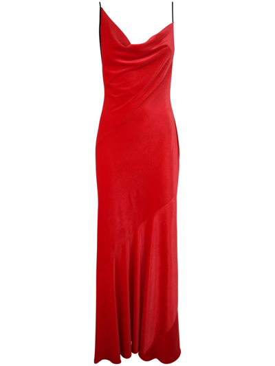 Philosophy Di Lorenzo Serafini Thin Strap Long Dress In Red