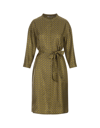 Max Mara Ochre Timetwill Short Dress In Ocra