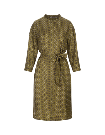 Max Mara Ochre Timetwill Short Dress In Yellow