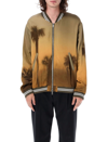 Blue Sky Inn Palms Souvenir Bomber Jacket In Palm Beige