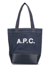 Apc A.p.c. Axel Small Denim Tote Bag In Blue