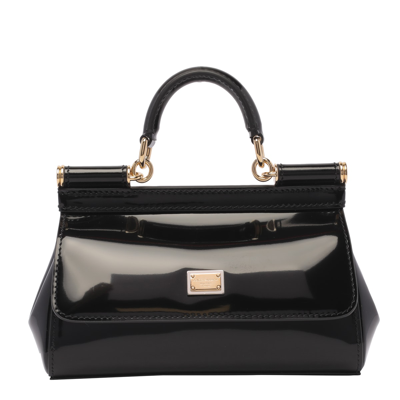 Dolce & Gabbana Small Sicily Handbag In Black