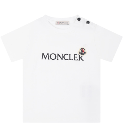 Moncler Kids' Branded T-shirt White