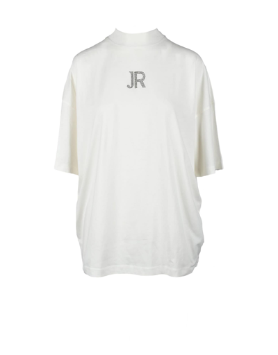 John Richmond Woman T-shirt Ivory Size L Cotton In White