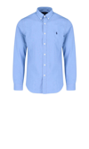 Polo Ralph Lauren Classic Fit Long Sleeve Poplin Button Down Shirt In Blue