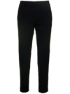 MICHAEL MICHAEL KORS BLACK SLIM PANTS WITH CONCEALED FASTENING IN COTTON WOMAN