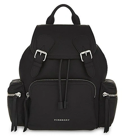 Burberry Leather Rucksack In Black