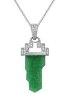 V JEWELLERY 'DECO TOWER' NECKLACE,TOWERPENDANT10540106