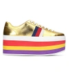 GUCCI PEGGY LEATHER PLATFORM TRAINERS