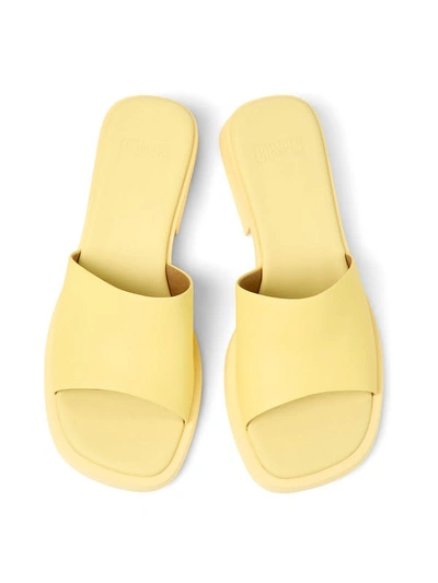 Camper Dana Slide Sandal In Yellow