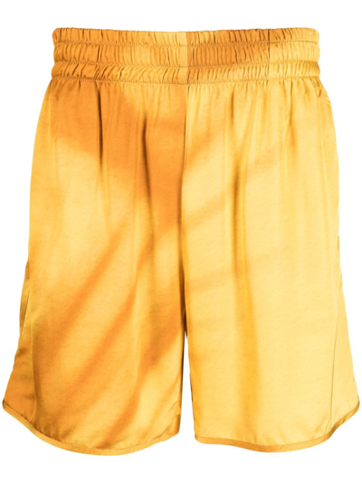 Blue Sky Inn Palms Elasticated-waistband Shorts In Gold Shadow Print