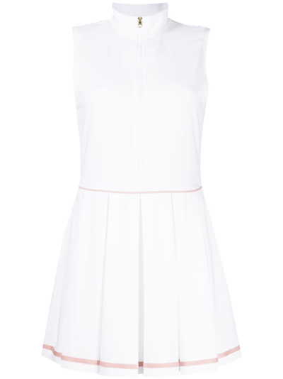 Varley Dalton Pleated Minidress In White