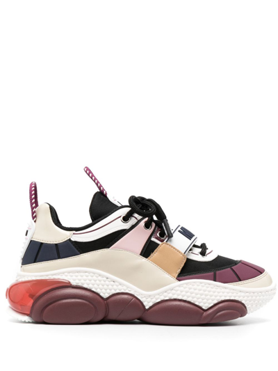 Moschino Bolla30 Sneakers In Multicolor Leather Blend