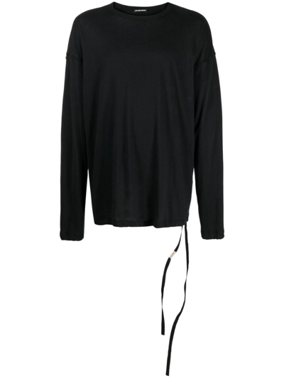 Ann Demeulemeester Davy Long-sleeves Cotton T-shirt In Black