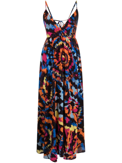 Chufy Loki Printed Maxi Dress In Blue