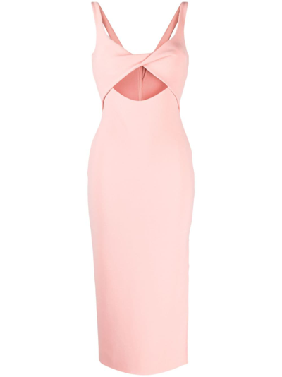 Bec & Bridge Ivy Cut-out Midi Dress In Pink